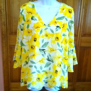 Calvin Klein floral blouse